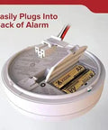 Quick Connect Adapter For Hardwired Smoke And CO Detectors Zero Headache Retrofit Upgrade Kit No Rewiring Required Plug And Play Safety Solution To Smoothly Upgrade Your Existing Alarm System Today, showing easy plug-in design.