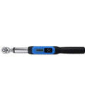 Digital Torque Meter Wrench 1/2 Inch Socket Adjustable Electric Tester Tool With Buzzer Light Auto Cut Off, displaying measurement readings.