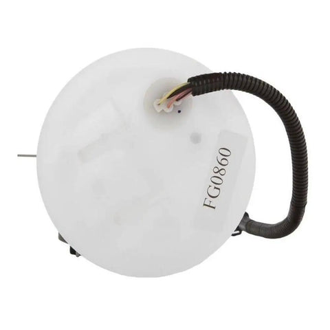 Top Tier Electric Gasoline Fuel Pump With Integrated Module For Ford Expedition 5.4 Liter Fits 2003 And 2004 Models, round white pump assembly with wiring.