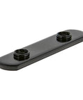Rock Solid Heavy Duty Double Threaded T Nuts For Aluminum Extrusion 5/16 18 Black Zinc Steel T Slot Hardware Pack Of 25 side view of black t nut with two threaded inserts