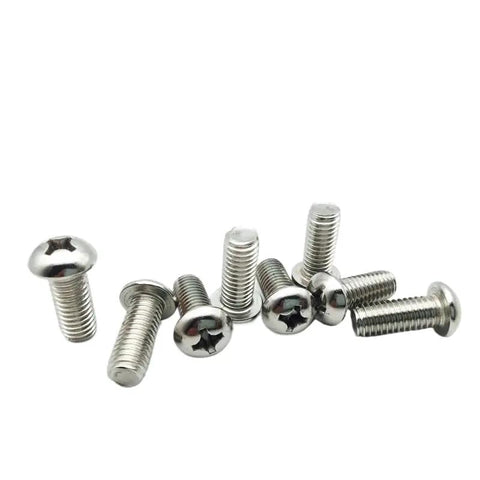 Real Deal Gr5 Titanium Phillips Cross Pan Head Machine Screws M1.6 M2 M2.5, showing various angle shots of fasteners.