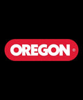 Oregon brand logo in red and white on a black background