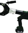 Boss Grade 120 Volt Cable Cutter Featuring A Standard 105 MM Jaw For Rock Solid Wire Snipping And Heavy Duty Conductor Termination Built Like A Tank For Working Tradesmen, showing a robust cutter with a green handle.