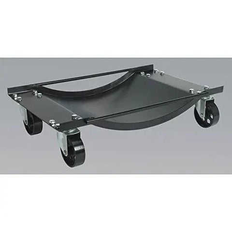 Premium Heavy Duty Wheel Dolly Set For Moving Car Or Trailer With Smooth Rolling Steel Casters Built For Rough Garage Grind Tasks That Are Absolutely No Sweat To Handle, featuring a sturdy frame and smooth-rolling casters.