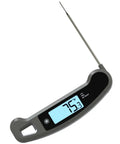 Instant Read Meat Thermometer With Ultra Fast Two Second Read Time, Auto Rotating Backlit Display, IP65 Water Resistant grey