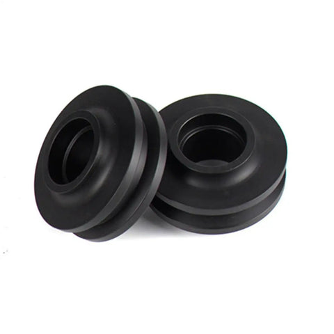 2 Pack Black Nylon Sliding Gate Roller Wheels Built Tough Heavy Duty Track Pulleys for smooth installation and daily use.