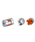 Premium Aluminum Flexible Jaw Coupling D20L30 Series Precision Shaft Connector with orange spider for torque transfer.