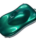 Professional Solid Green Auto Body Paint Basecoat Midcoat One Complete Gallon Ready To Spray Straight Out The Can Pro Grade Refinish Blend Slow Reducer Kicked In For Smooth Rolls green paint sample with glossy finish