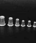Beefy Aluminum Rivet Nut Kit M3 To M8 Threaded Inserts for Sheet Metal displayed in size order on black background