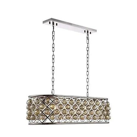 Upgrade Your Ceiling Situation With This Six Light Pendant Chandelier Showcasing Royal Cut Crystal Spheres On A Sleek Polished Nickel Forged Iron Grid