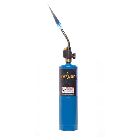 Trigger Start Propane Torch For Home Projects With Webbed Flame, blue cylinder, precise control, easy ignition, DIY friendly