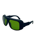 Tough As Nails Infrared Laser Protective Glasses For 755Nm 808Nm 1064Nm Nd Yag Machines, rugged and green tinted for safety.