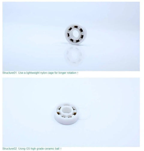 Rock Solid 6800 Rs 6800 Ce Full Ceramic Ball Bearing 10X19X5MM ZrO2 Zirconia with nylon cage for smooth rotation.