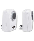 Two Pack Indoor Light Countdown Timer With Grounded Outlet For Home Lighting Small Appliances And Holiday Decor Set viewed from multiple angles.