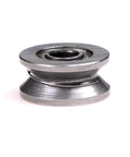 10 Pack 4x13x6mm V624ZZ V Groove Roller Bearing Pulley Wheel Wire Track Guide Built Tough With Silky Carbon Steel Precision Engineering For Weekend Warriors close-up view of a roller bearing.