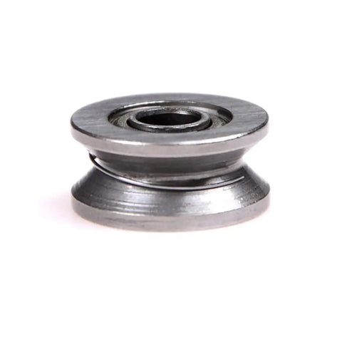 10 Pack 4x13x6mm V624ZZ V Groove Roller Bearing Pulley Wheel Wire Track Guide Built Tough With Silky Carbon Steel Precision Engineering For Weekend Warriors close-up view of a roller bearing.