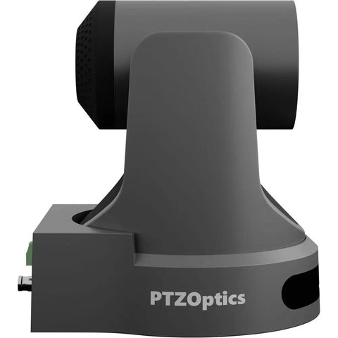 Five Pro PTZ Cameras Built Fresh For Hella Smooth Remote Meetings With Dynamic 30X Optical Zoom Plus One Sleek Joystick Controller And Five Rugged Wall Mounts For Your Top Tier Setup. Side view of a PTZ camera.