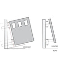Heavy Duty 6 Inch Weld On Strap Gate Hinge Built Tough With Smooth Rolling Sealed Bearings side view with road and driveway angles.