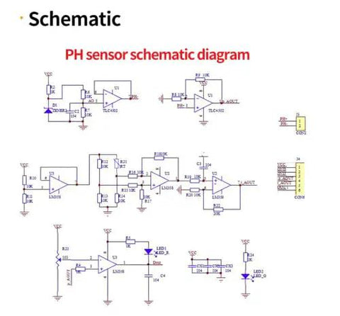 Dang Reliable pH Sensor Module For Acidity And Alkalinity Testing schematic diagram showing circuit components and connections.