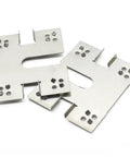 Heavy Duty Steel Solar Panel Grounding Clips 50 Pack For Roof And Ground Mount PV Systems shown in metallic finish.