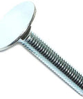 Heavy Duty Zinc Plated Steel Elevator Bolts 3/8 16 X 2 1/2 Inch Flat Countersunk Head 5 Pack image showing a single bolt with flat head.