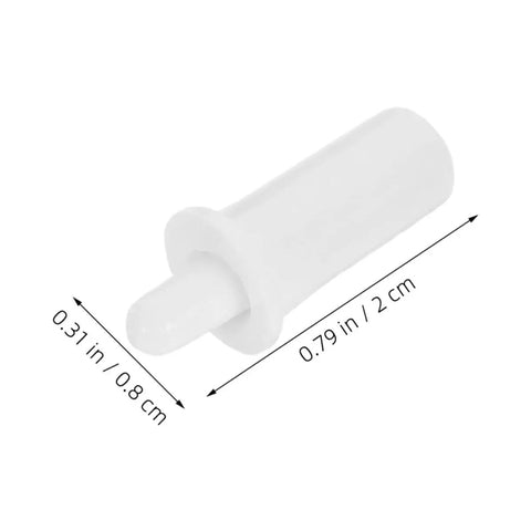 Heavy Duty Spring Loaded Shutter Repair Kit With 80 Durable Precision Hinge Pins For Loose Window Shutters And Interior Cabinet Doors No Sweat Fast Fix - close-up of white hinge pin measuring 0.79 in.