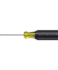 Single slotted screwdriver from 4 Piece Mini Slotted And Phillips Screwdriver Set With Tip-Ident For Quick Type ID, Cushioned Grip Handles