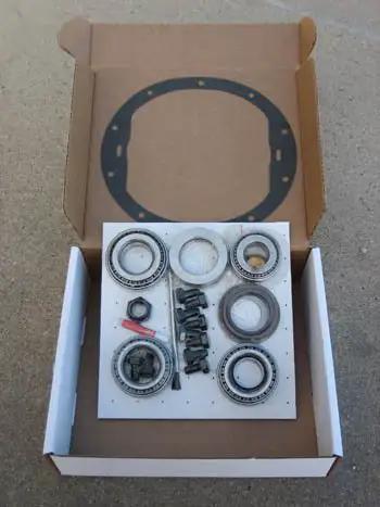 Heavy Duty Chevy 8.5 Inch 10 Bolt Rear End Slick Turnkey Conversion complete master bearing kit in a box.
