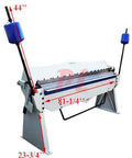 Front view of 80 Inch Pan And Box Brake Bender For Metal Fabrication showing 6 foot bending reach, 12 gauge mild steel capacity