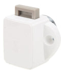 White Push Button Latch Set for Cabinets and Drawers, Zinc Alloy Keyless Cupboard Locks Pack of 5, fits 14 to 16mm door thickness