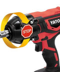 Close-up of the 18V Cordless Impact Wrench Beast with 300Nm Torque stop button detail for heavy duty power tool control.