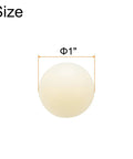 10 Pack Solid Nylon Bearing Balls 1 Inch 25.4 Millimeters Diameter PA6 Precision Plastic Spheres shown for size reference.