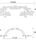 Top Notch Vintage Arched Cabinet Pull With Heavy Duty Antique Bronze Finish That Really Levels Up Your Kitchen Cabinets Or Bathroom Drawer Hardware For Daily Use, dimensions shown.