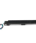 Ready To Run Mini Linear Rail Guide Slider Kit With T6x1 Lead Screw Nema 11 Stepper Motor For X Y Z Cnc Router Upgrade And Custom Automation Projects 200Mm Stroke side view of black linear rail kit with connected motor and wires