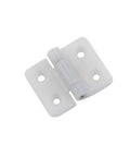 Front view of Plastic Torque Hinge Folding Industrial Hinge 1 Piece White 0.08 Nm Door Hardware For Cabinets And Equipment