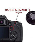 Top Shelf Multi Controller Joystick Button Replacement For Canon 5D Mark III 5D3 Camera with Sealed Dust Ring showing button and camera back.