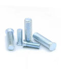 10 Pcs M6 Carbon Steel Zinc Plated Self Clinching Studs Rivet Screws Flush Head Bolts in various lengths on white background.