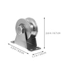 Stainless Steel Sliding Door Pulleys With Double Bearing And Heavy Duty Triangular Bracket Window Rollers Built Tough For Real Smooth Operation On Any Home Setup, 2.6in height, 2.3in width.