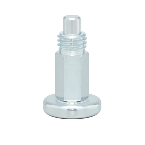 Precision Index Plunger And Spring Loaded Locating Pin featuring fine M10x1 or coarse M12x1.75 threads, silver finish.