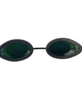 Top Shelf Laser Safety Glasses For IPL And Red Light Therapy Featuring Solid Polycarbonate Lenses That Deliver Broad 200 To 2000nm Eye Protection No Sweat Guaranteed, with green tinted lenses.