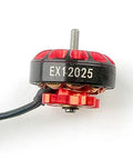 Killer 12025 Mini Brushless Motors 4 Piece Set 11000KV close-up view of motor with red accents and black chassis for FPV racing.