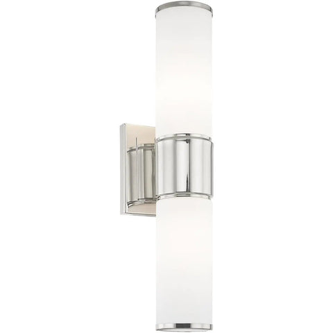 Transitional Two Light Wall Sconce and Bath Light in Polished Nickel Finish From Weston Collection