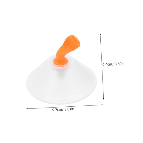 Windproof Sprayer Nozzles Drift Guard Two Pack For Garden Use Translucent Cone Covers with dimensions, top view