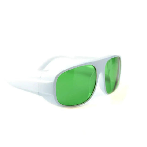 Premium Laser Safety Shades Built Damn Tough For 635Nm 808Nm And 980Nm high power diode lasers with green lenses.