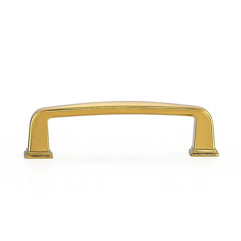 Top Shelf Gold Cabinet Handles And Bar Pulls For Kitchen Cupboards And Bathroom Drawers With Exact 3 Inch Center To Center Mounting Heavy Duty Zinc Alloy Frame And A Knockout Metallic Look That Gives Your Digs A Total Makeover - gold zinc alloy bar pull front view.