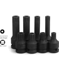 8 Piece 12 Point Socket Wrench Set Built Tough With Solid Cr Mo Steel, 1/2 Inch Drive Auto Repair Kit, black socket heads.