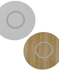 50 Inch Wooden Lazy Susan Rotating Serving Tray Turntable Silent Swivel Bearing For Dining Room And Kitchen Party Centerpiece White Finish Heavy Duty Easy Setup Kitchen Hack - white and wood colors.