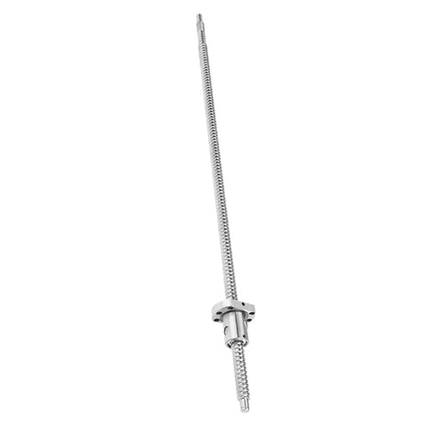 Heavy Duty 500mm Rolled Ballscrew With Precision Ballnut Assembly, steel construction for CNC drive systems.