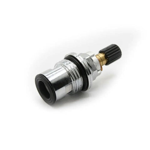 Boutique Grade 1/4 Turn Ceramic Valve Cartridge And Faucet Repair Kit For Thrifco Plumbing 4402953 showing chrome finish and counter clockwise mechanism.
