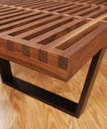Wooden table with lattice design made using Cross Lap Jig For Precise Half Lap Joints Quick Table Saw Setup For Latticework.